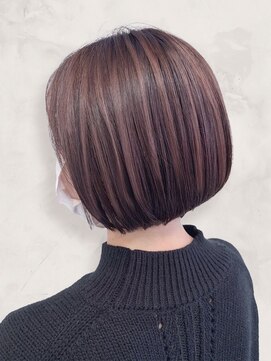 ルノヘアー(Lunohair) 大人艶感ボブ×白髪ぼかし×ハイライトメッシュ/似合わせカット