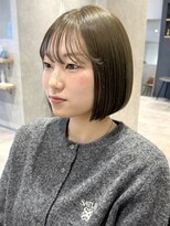 ラミエバイメルト 下北沢(lamie by melt) 花田/ミニボブ顔周りレイヤーカットオリーブベージュ下北沢韓国