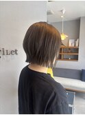 大人可愛い切りっぱなしボブ×透明感たっぷりグレージュ♪