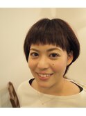 パッツン前髪　スウィートボブ