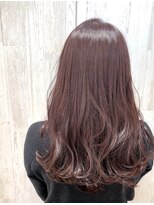 10代20代30代イルミナカラー/ラベンダーピンク外ハネミディ