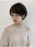 耳掛けショート/大人可愛い/ショートボブ/ハンサムショート/江角