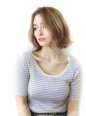 結べるボブ  20代30代40代  前下りボブ スモーキーグレージュ