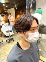 爽やかツーブロック刈り上げ束感アップバング