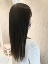 ラ ブランシュ 大宮(La Blanche) マロンベージュかきあげAラインボブ韓国小顔ショートグレージュ