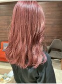 切りっぱなしロブ×ピンク系カラーで可愛く★中村大輔