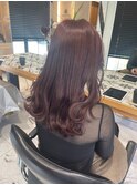 艶髪透明感ラベンダーココアブリーチなしダブルカラー