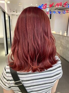 ゲーム 原宿店(GAME) ダブルカラーピンクベージュケアブリーチハイトーン髪質改善