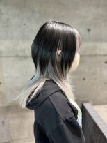 ロングウルフ/ホワイトグレージュアンブレラカラー