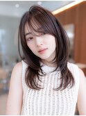 韓国レイヤーハッシュカットナチュラルカラーイメチェン小顔