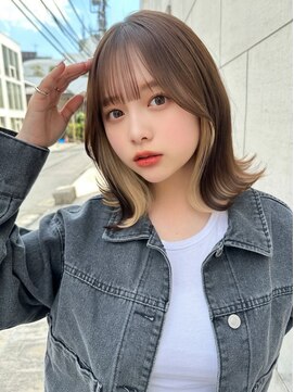 レイリー 原宿 表参道(Rayreee) 大人かわいい インナーカラーボブ くびれボブ 原宿/表参道