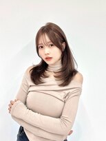 アディション 新宿(ADITION)&nbsp;ざくざくレイヤー/顔周りカット/ミルクティー