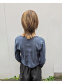 笑顔溢れるハイトーン/ハイライト/ウルフカット/マッシュウルフ