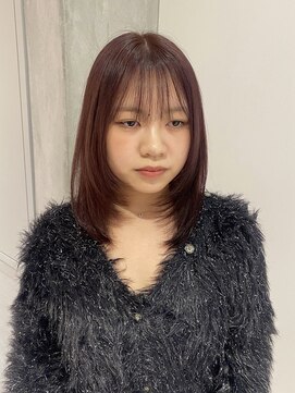 ヨーク(YOKE) 【YOKE】レイヤー/ミディアムレイヤー/ラベンダー/カシスピンク