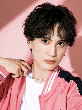 オーシャントーキョーハラジュク(OCEAN TOKYO harajuku) メンズ波巻きスパイラルパーマセンターパートウルフツーブロック