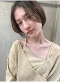 【ソムリエ蛇石】ふんわりナチュラルボブ！透明感カラー