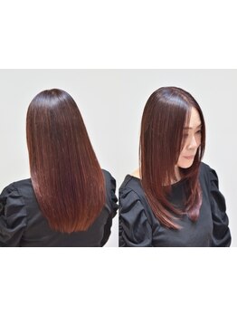 <理想のうる艶ストレート>髪質,癖レベルに合わせてMENUをご提案!部分縮毛矯正もお勧め[守谷/守谷駅/守谷市]