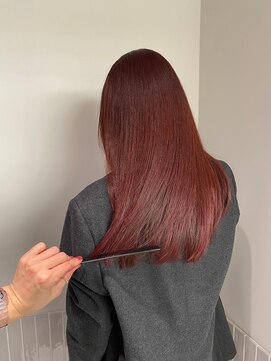 ステン(sten) ボルドーカラー/ワインレッド/ロングヘア/レッドカラー