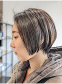 ベージュ前下がりショート!