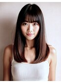 オン眉で大人可愛いナチュラルヘア 大森 20代30代40代