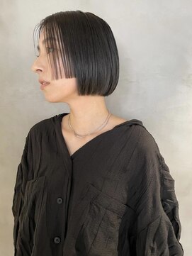 ネイビー チャムズ 久留米(NAVY chums) 【ミディアム/暗髪/デザインボブ/30代/福岡久留米】