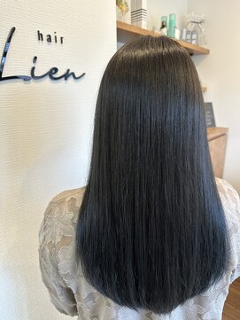 ヘアリアン(hair Lien) ロングヘアーにブルーアッシュ