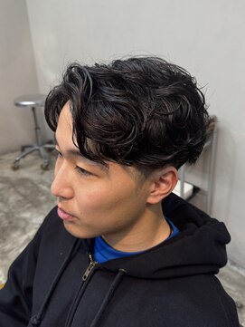 スレイ 西宮(SLAY) 波巻きハイライトアップバングツーブロックマッシュ