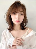 うるツヤ外ハネボブシースルーバングくびれヘア#290f0427