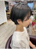 大人ショートボブ丸みショートカットマッシュショート前髪あり