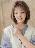 ぱっつん前髪レイヤーカットハッシュボブウルフ310W上尾20代30代