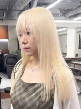 ニコ トウキョウ 渋谷(nico TOKYO) ホワイトブロンドダブルカラーホワイトパープルハイトーン韓国