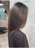 上品なツヤと陰影のある髪へ｜細ハイライト×髪質改善