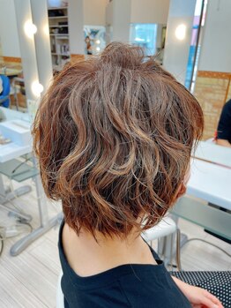 美容室もん ぷちの写真/春はポイントパーマでふんわり印象チェンジ☆朝の支度も時短でセットが決まります!