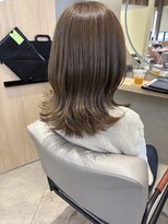 ヘアーザラブズラフズ オーガニカ 北九州(HAIR THE LOVES LAUGHS ORGANICA) ミディアムレイヤー×グリーンジュ