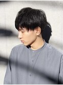 ダークアッシュ/カルマパーマ/アッシュブラック[メンズ/池袋]