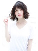 ラフィス ヘアー ホーム JR尼崎店(La fith hair Home)&nbsp;【La fith】 エアリー切りっぱなしボブスタイル
