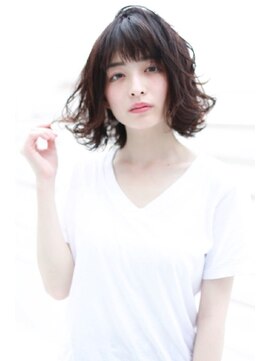 ラフィス ヘアー ホーム JR尼崎店(La fith hair Home) 【La fith】 エアリー切りっぱなしボブスタイル