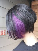 ミニボブインナーパープル