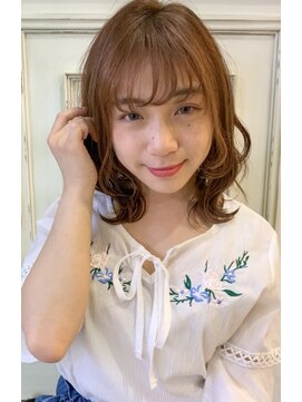 ヘアーアンドメイク シークタチカワ 立川店(Hair&Make Seek) 【seek 立川】波ウェーブ☆外ハネミディ☆暖色系カラー