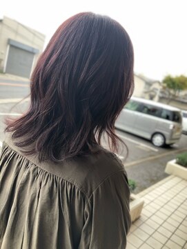 ヘアホスピタル ファニーフェイス(HAIR HOSPITAL funny face) セミディ　大人可愛いヴァイオレットカラー