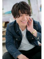 ミック 日暮里店(miq) ランダムパーマブルージュカラーくせ毛風ウェットヘアc1