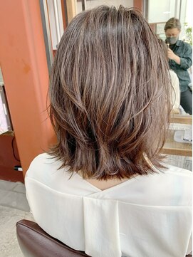 ルーファス 恵比寿 渋谷(Ruufus) 透け感ハイライトボブ【Ruufus恵比寿渋谷】3157ｂ