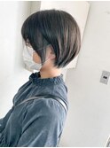 大人可愛い小顔丸みショートボブ　20代30代40代