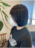 暗髪コンパクトボブ/モードヘア/ショートヘア