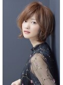 大人可愛い/20代30代40代/斜めバング/レトロガーリー/ミディ