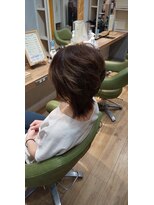 ブロッサム 東中野店 20代30代40代ナチュラルソフトウルフ乾かすだけモカベージュ