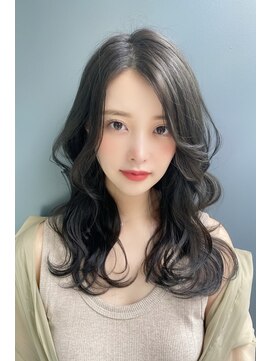 リークフー(Ree cu fuu) 10代20代30代40代50代 前髪　グレージュ　ふわふわセミロング藤