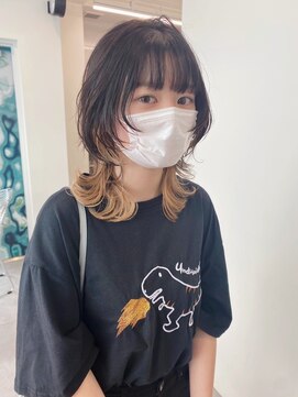 ギグスダブル 栄店(gigs double) ケアブリーチ/デザインカラー/クラゲウルフ