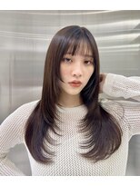 トニーアンドガイ 青山店(TONI & GUY) ミディアムストレートおしゃれ女子ウルフヘアニュアンスカラー