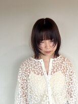 ラクレ(d.la cle) チェスナットブラウンと顔周りレイヤーボブ【ラクレ/西大分】